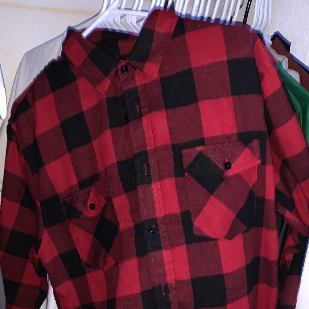 Mens large red RSQ flannel shirt